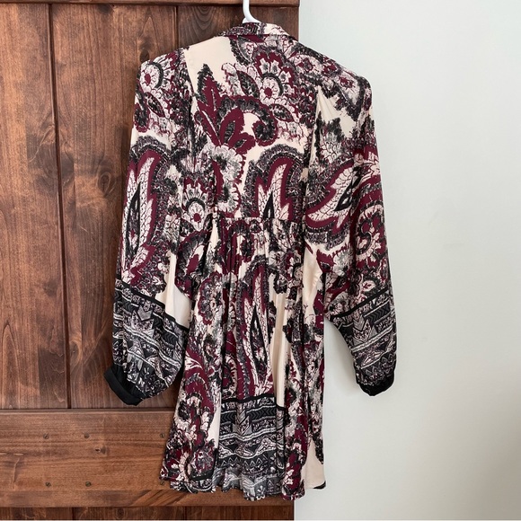 Free People Dress Womens Small Say You Love Me Mini Tunic Floral Boho Dolman - Picture 6 of 10